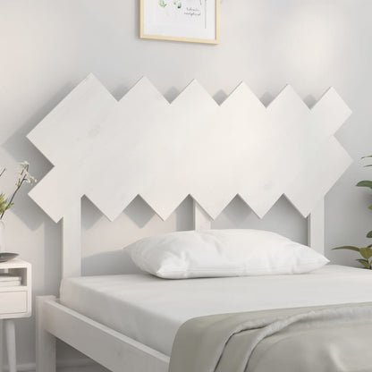 Testiera per Letto Bianca 122,5x3x80,5cm Legno Massello di Pino - homemem39