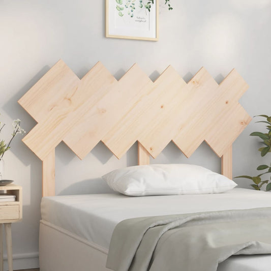 Testiera per Letto Bianca 132x3x81 cm Legno Massello di Pino - homemem39