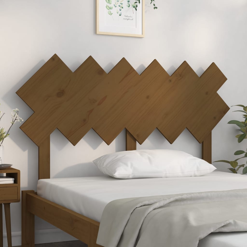 Testiera per Letto Ambra 132x3x81 cm in Legno Massello di Pino - homemem39
