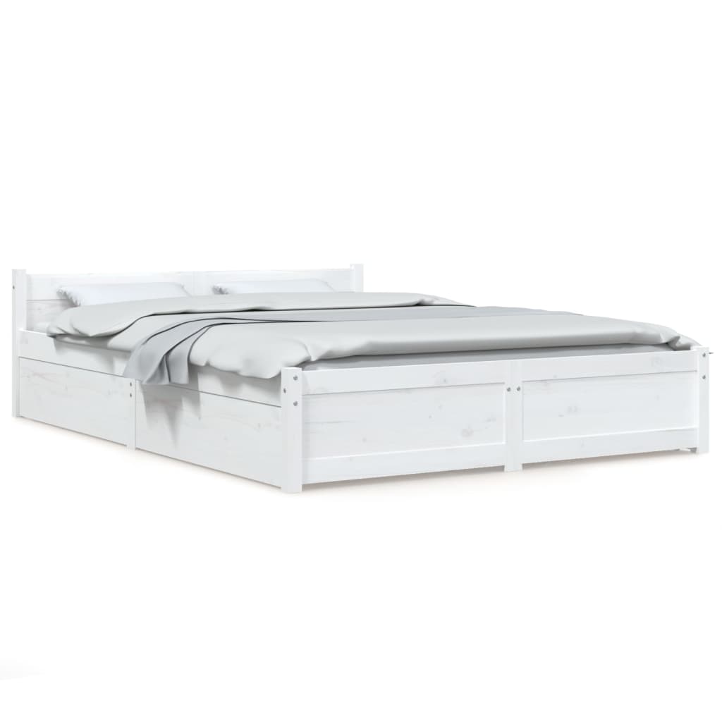 Giroletto con Cassetti Bianco 150x200 cm King Size | homemem39