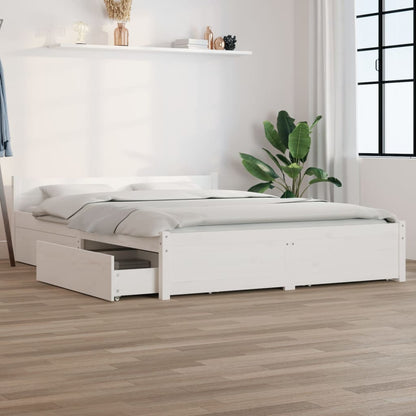 Giroletto con Cassetti Bianco 150x200 cm King Size | homemem39