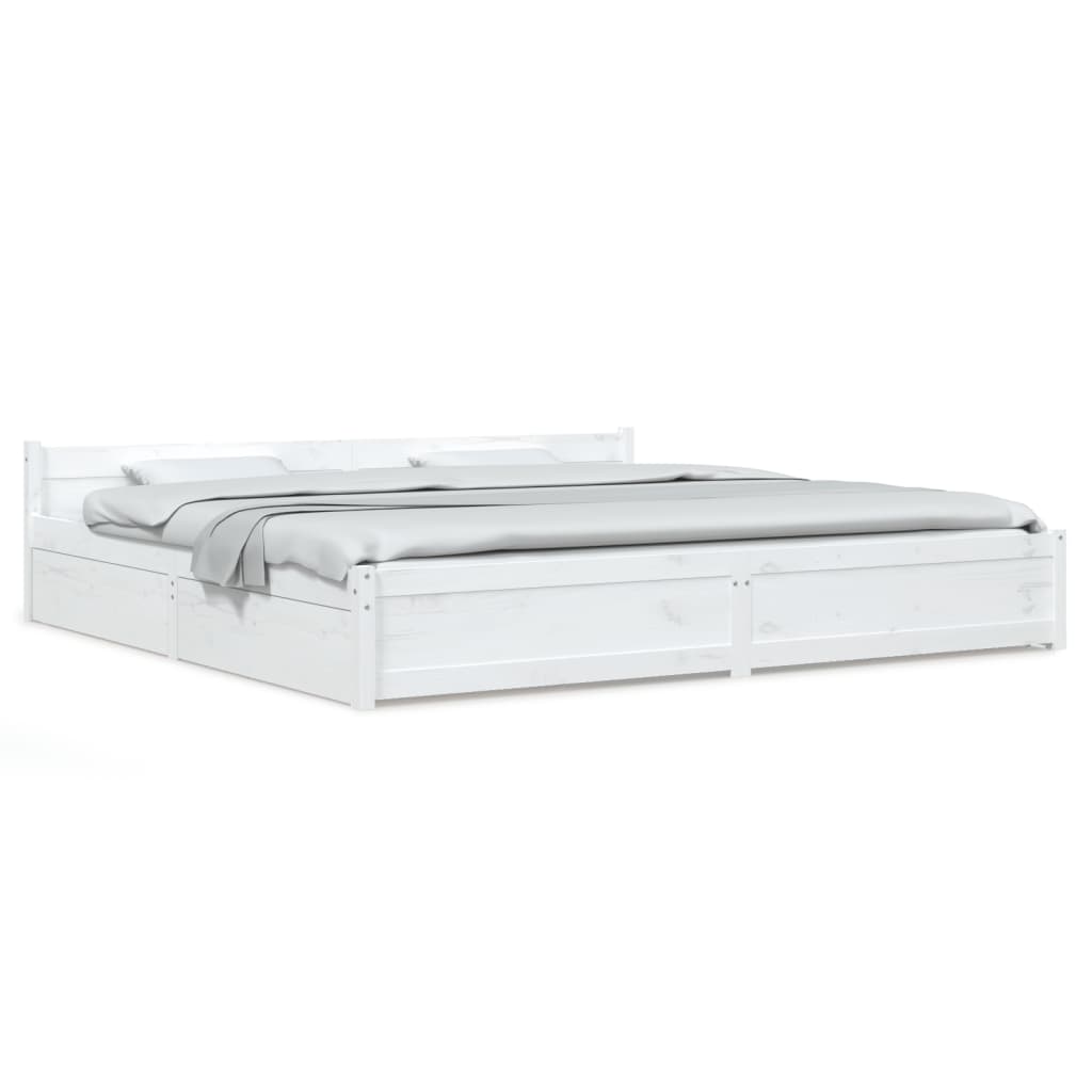 Giroletto con Cassetti Bianco 150x200 cm Super King | homemem39