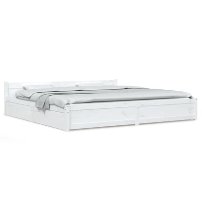 Giroletto con Cassetti Bianco 150x200 cm Super King | homemem39