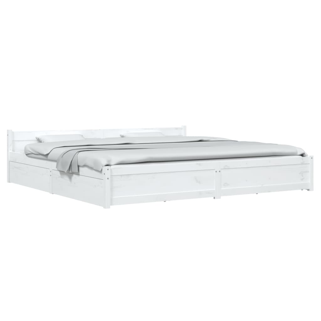 Giroletto con Cassetti Bianco 150x200 cm Super King | homemem39