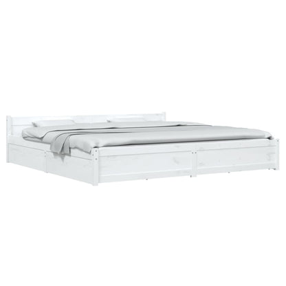 Giroletto con Cassetti Bianco 150x200 cm Super King | homemem39