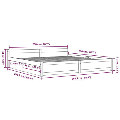 Giroletto con Cassetti 200x200 cm | homemem39