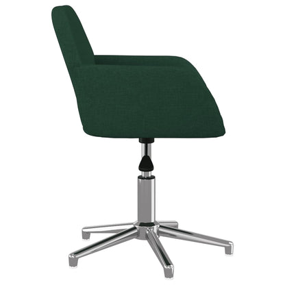 Sedie da Pranzo Girevoli 2 pz Verde Scuro in Tessuto | homemem39