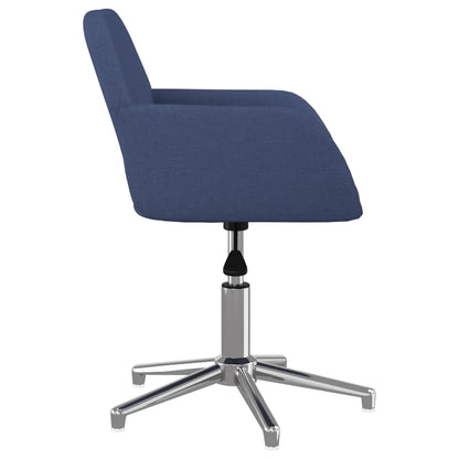 Sedie da Pranzo Girevoli 2 pz Blu in Tessuto