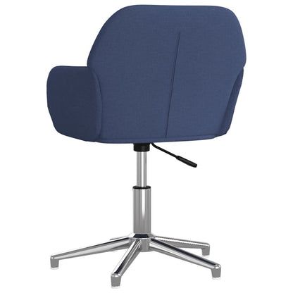 Sedie da Pranzo Girevoli 2 pz Blu in Tessuto