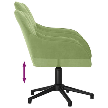 Sedie da Pranzo Girevoli 2 pz Verde Chiaro in Velluto | homemem39