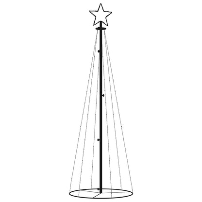 Albero di Natale a Cono Bianco Caldo 108 LED 70x180 cm
