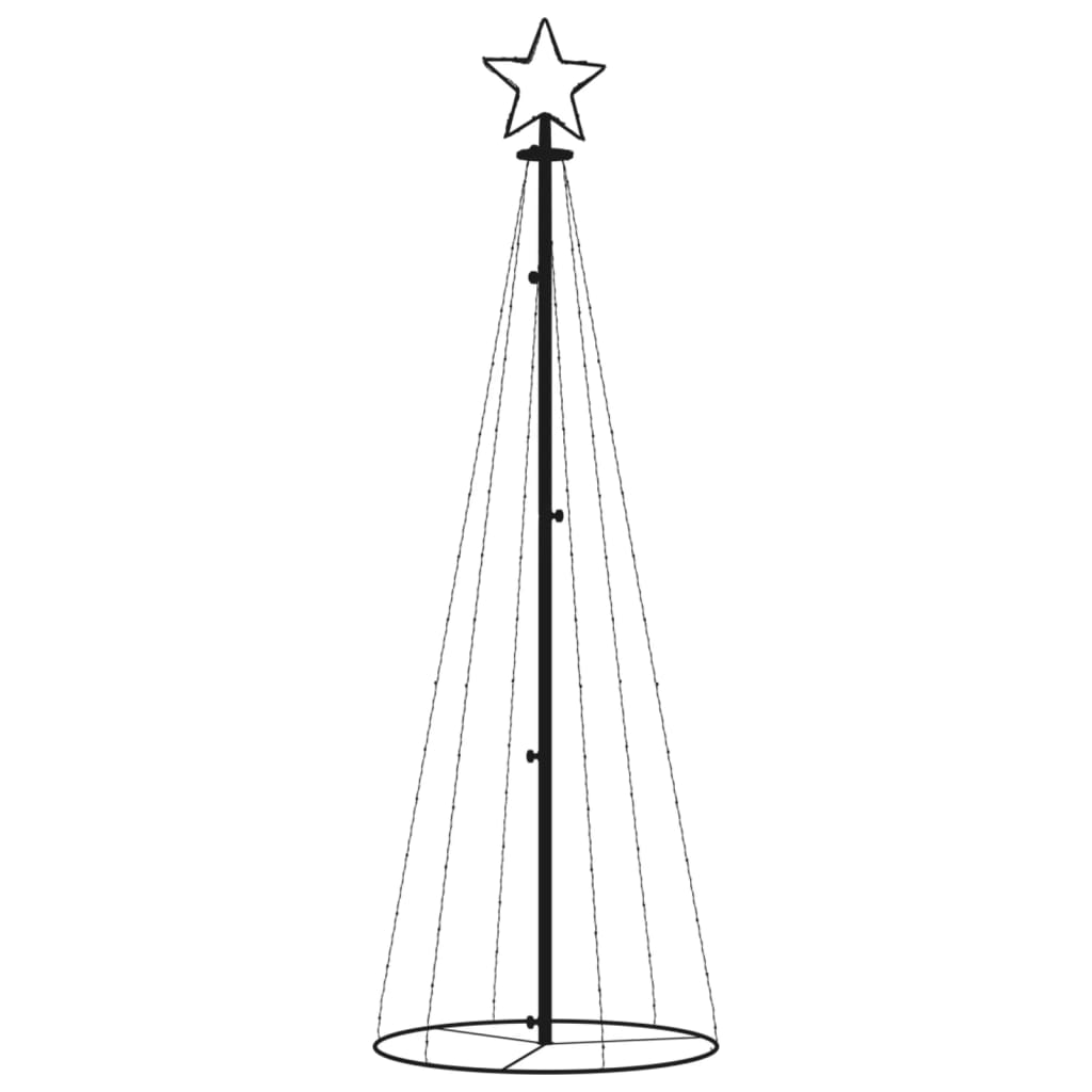 Albero di Natale a Cono Blu 108 LED 70x180 cm
