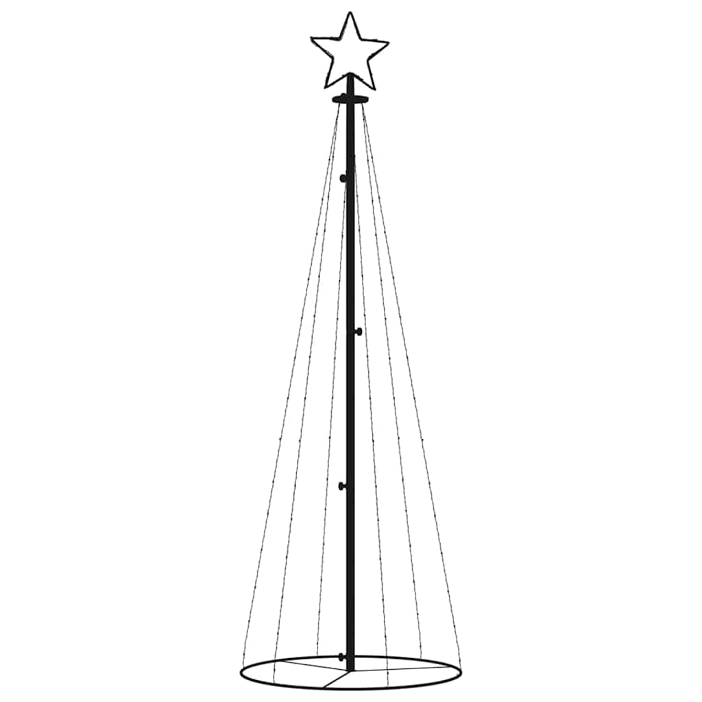 Albero di Natale a Cono Colorato 108 LED 70x180 cm