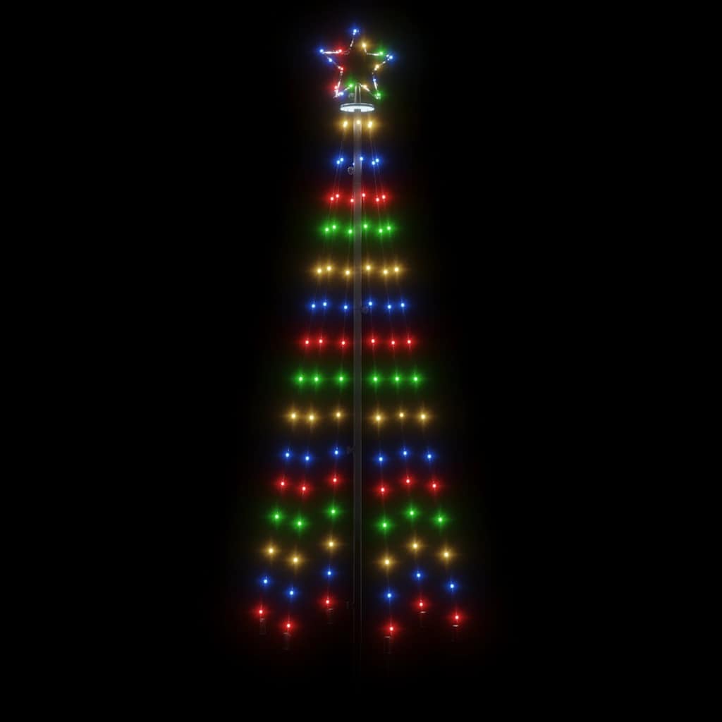 Albero di Natale a Cono Colorato 108 LED 70x180 cm