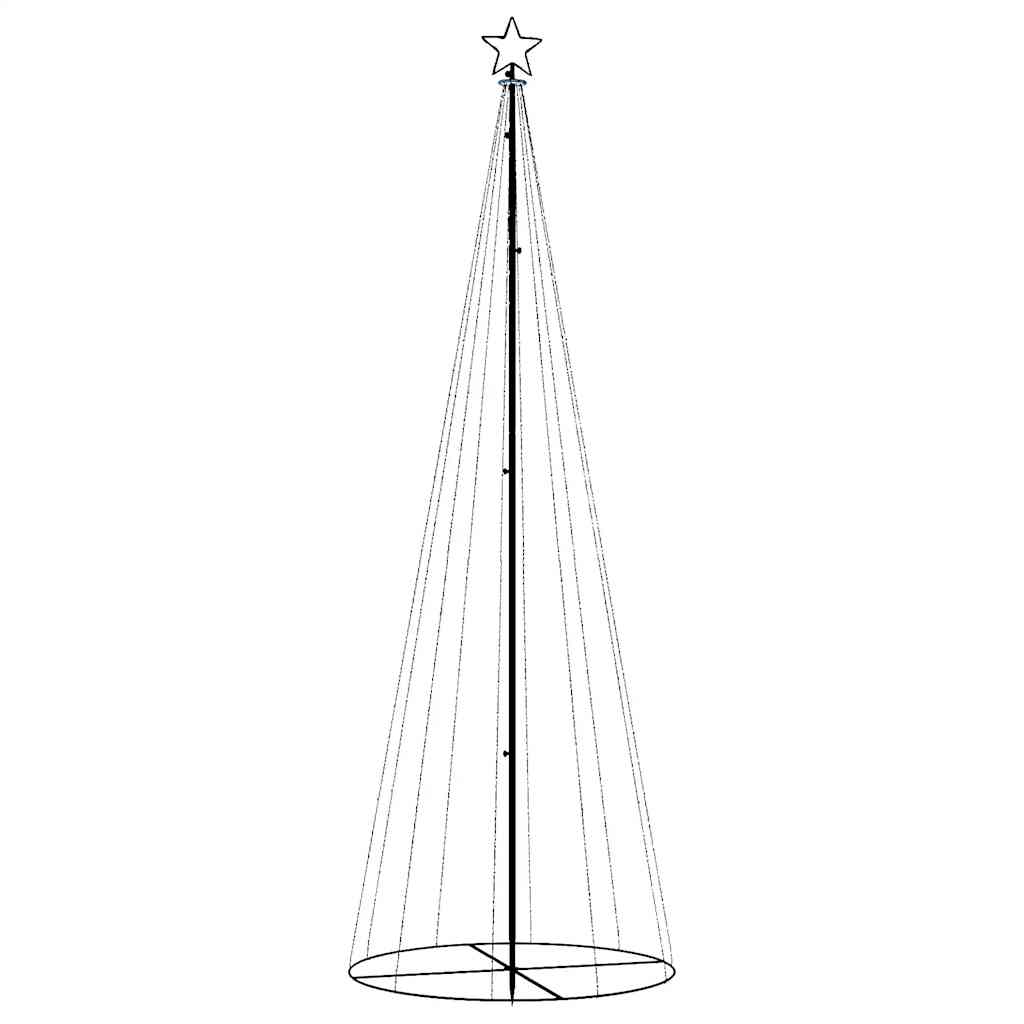 Albero di Natale a Cono Bianco Freddo 310 LED 100x300 cm