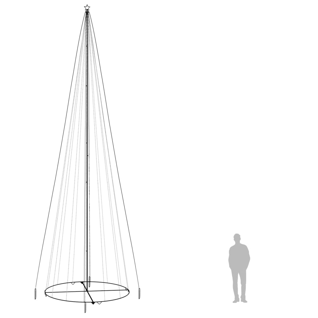 Albero di Natale a Cono Colorato 1134 LED 230x800 cm - homemem39