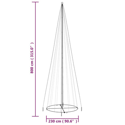 Albero di Natale a Cono Colorato 1134 LED 230x800 cm - homemem39