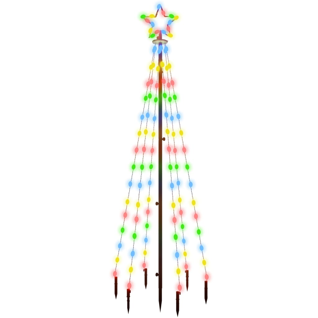 Albero di Natale con Puntale Colorato 108 LED 180 cm