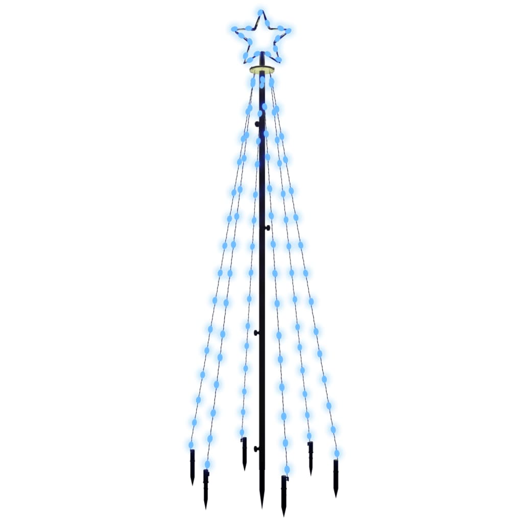 Albero di Natale con Puntale Blu 108 LED 180 cm - homemem39