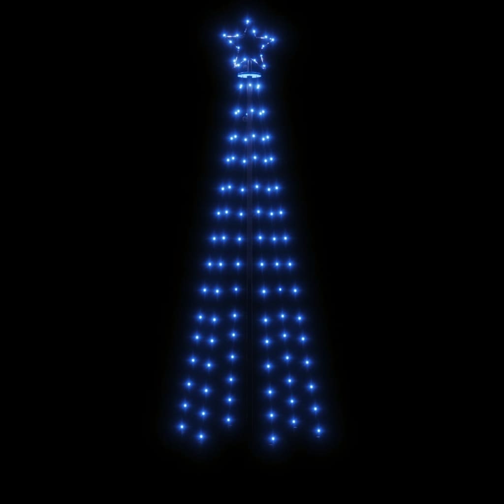 Albero di Natale con Puntale Blu 108 LED 180 cm