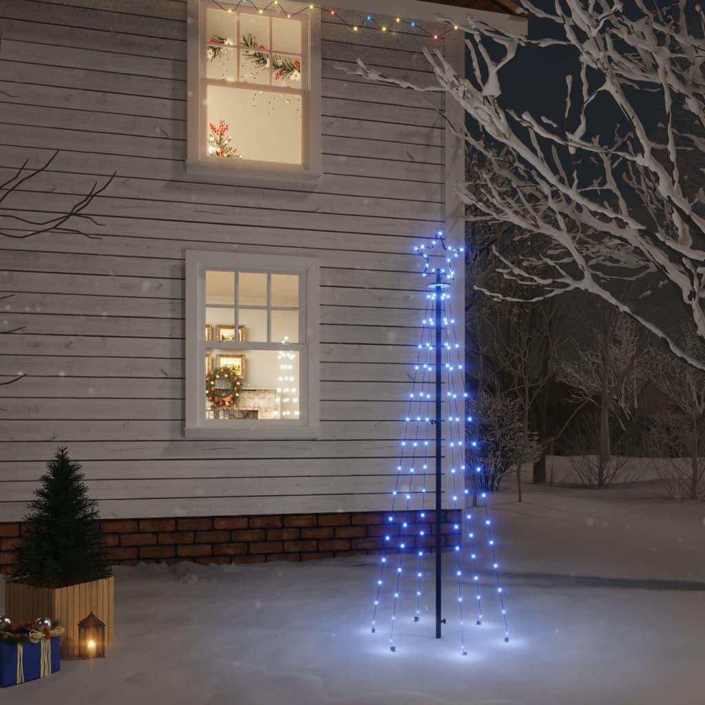 Albero di Natale con Puntale Blu 108 LED 180 cm - homemem39