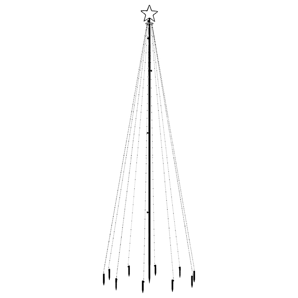 Albero di Natale con Puntale Bianco Freddo 310 LED 300 cm