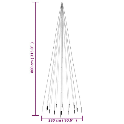Albero di Natale con Puntale Blu 1134 LED 800 cm - homemem39