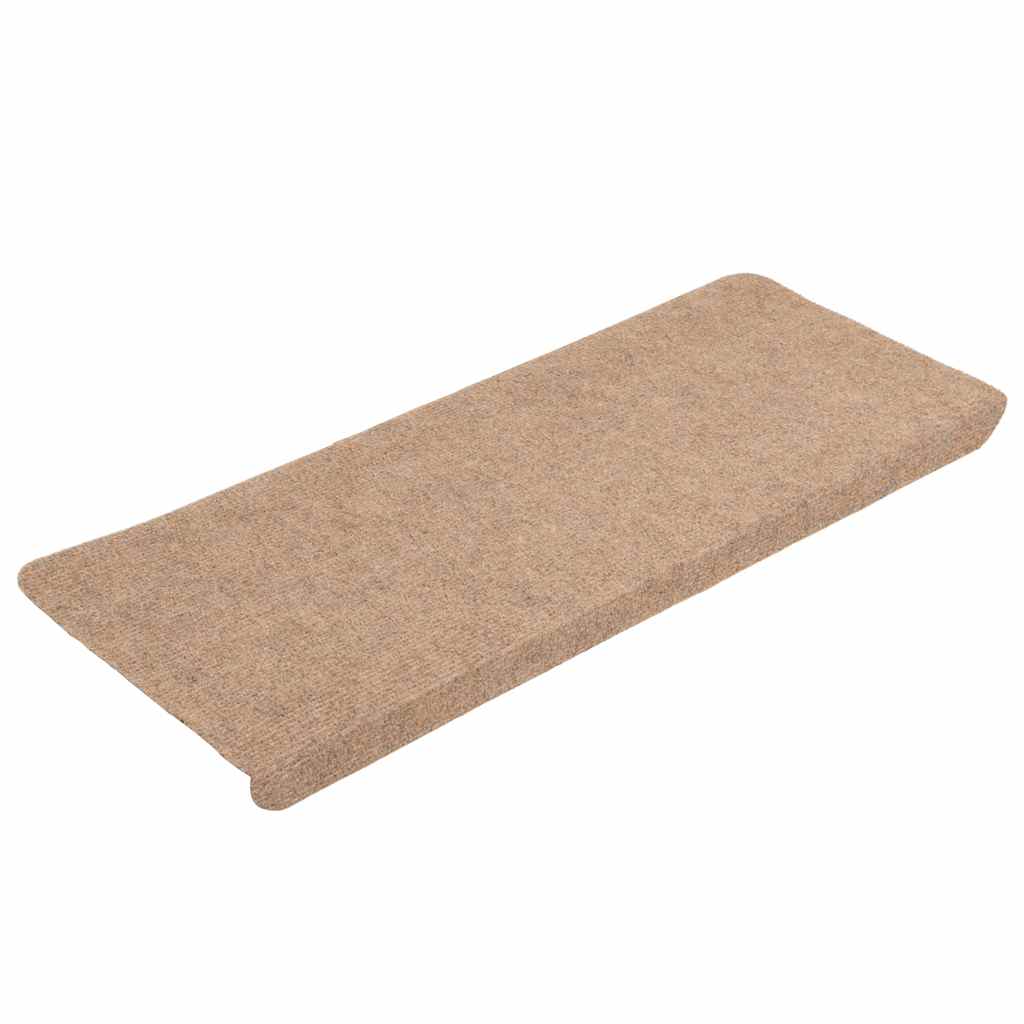 Tappetini Autoadesivi per Scale 15 pz 65x24,5x3,5 cm Beige - homemem39