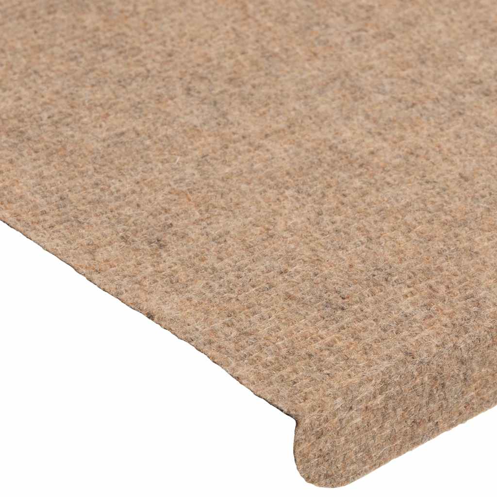 Tappetini Autoadesivi per Scale 15 pz 65x24,5x3,5 cm Beige - homemem39