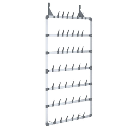 Scarpiera Pensile Argento 66x13x139 cm - homemem39