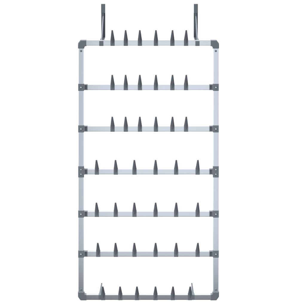 Scarpiera Pensile Argento 66x13x139 cm - homemem39
