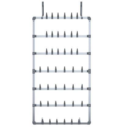 Scarpiera Pensile Argento 66x13x139 cm - homemem39