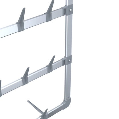Scarpiera Pensile Argento 66x13x139 cm - homemem39