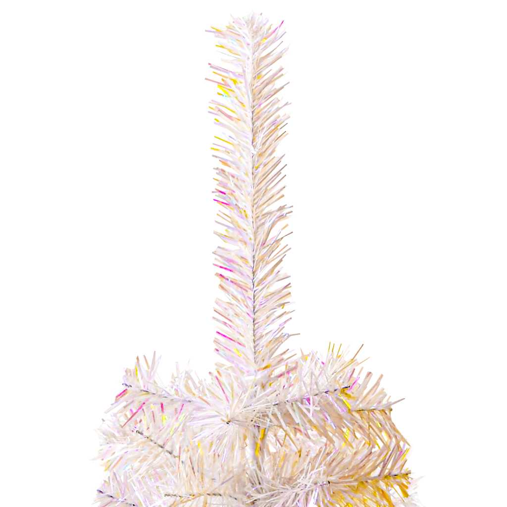 Albero di Natale Artificiale Punte Iridescenti Bianco 180cm PVC | homemem39