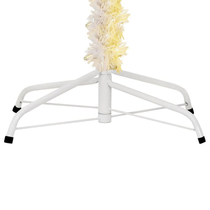 Albero di Natale Artificiale Punte Iridescenti Bianco 180cm PVC