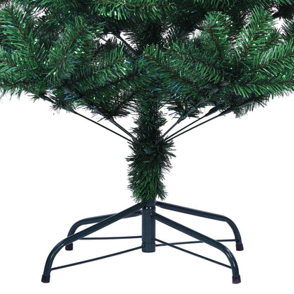 Albero di Natale Artificiale Punte Iridescenti Verde 210 cm PVC