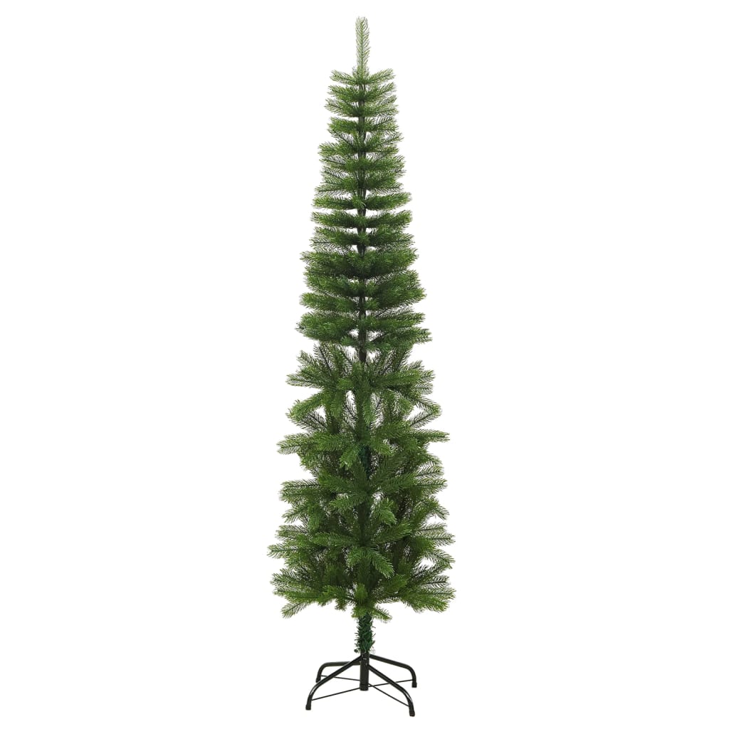 Albero di Natale Artificiale Sottile con Base 210 cm PE - homemem39