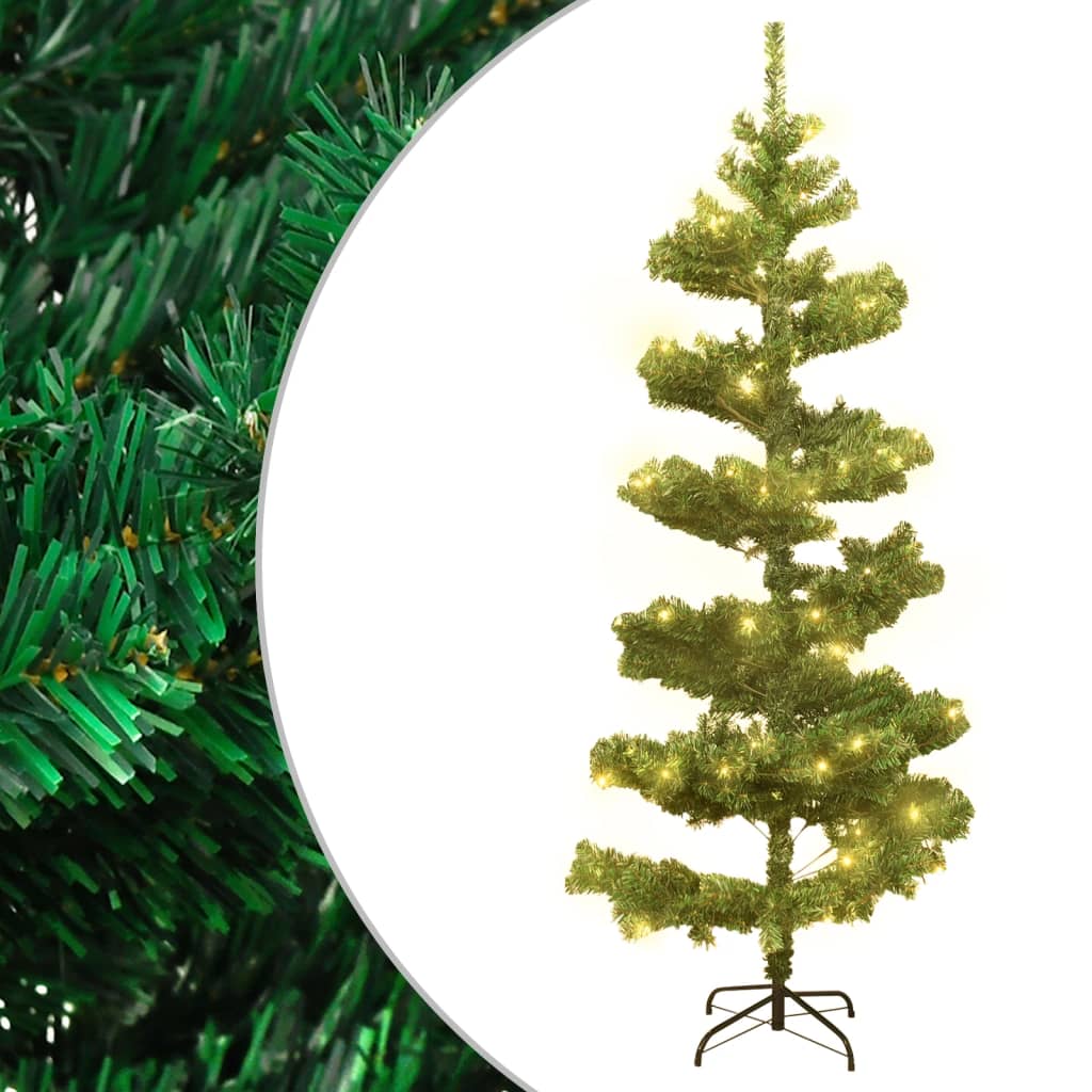 Albero di Natale Preilluminato con Vaso Verde 150 cm in PVC - homemem39