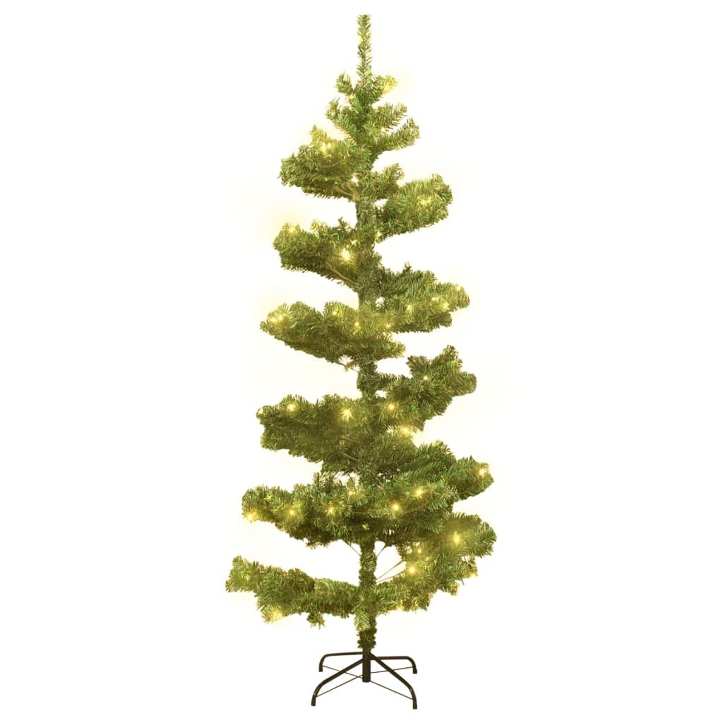 Albero di Natale Preilluminato con Vaso Verde 150 cm in PVC - homemem39