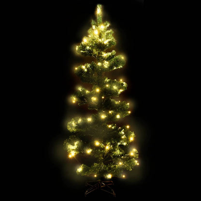 Albero di Natale Preilluminato con Vaso Verde 180 cm in PVC - homemem39