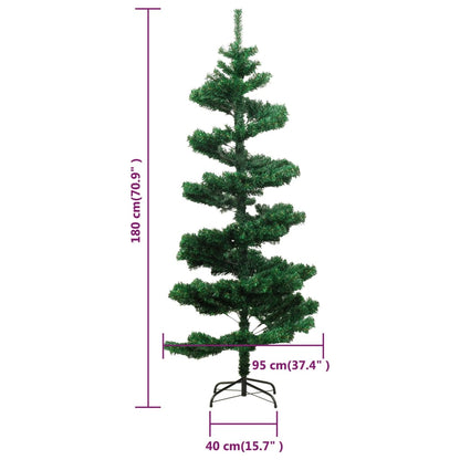 Albero di Natale Preilluminato con Vaso Verde 180 cm in PVC - homemem39