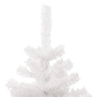 Albero di Natale Preilluminato con Vaso Bianco 150 cm in PVC