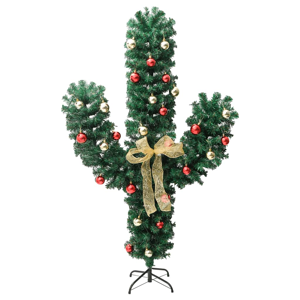 Cactus di Natale con Base e LED Verde 150 cm PVC - homemem39