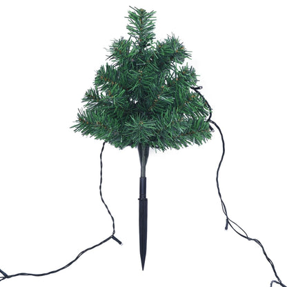 Sentiero Alberi di Natale 6 pz con LED Bianco Caldo 45 cm PVC