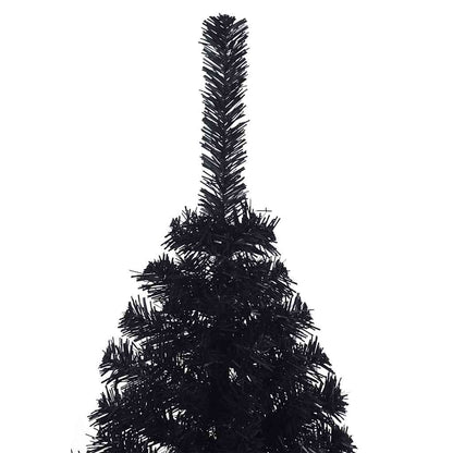 Albero di Natale Artificiale a Metà con Base Nero 120 cm PVC | homemem39