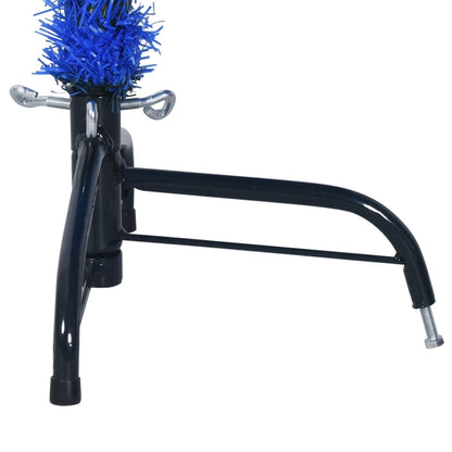 Albero di Natale Artificiale a Metà con Supporto Blu 120 cm PVC