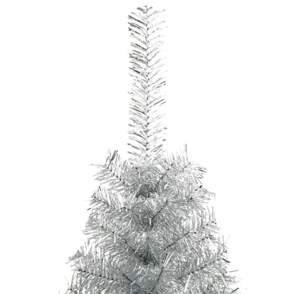 Albero di Natale a Metà con Supporto Argento 240 cm PET - homemem39