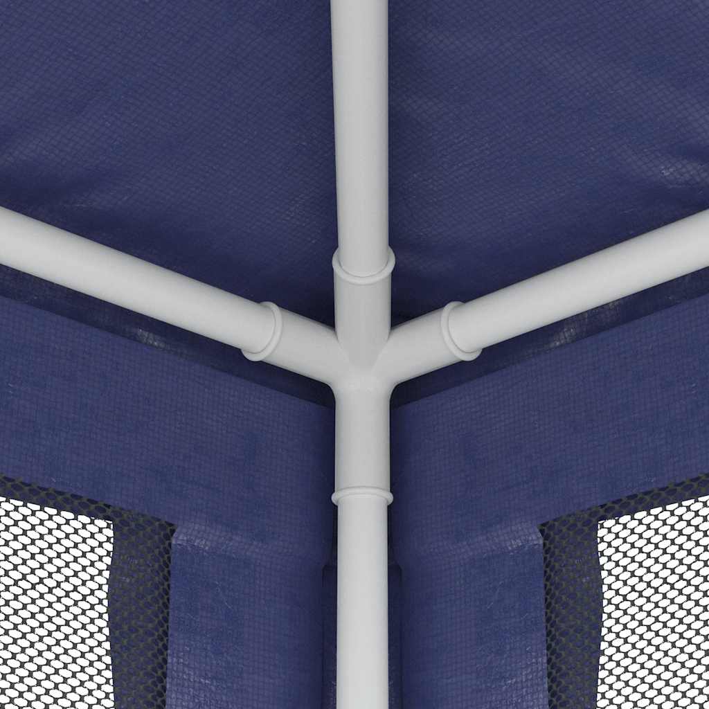 Tenda per Feste con 4 Pareti Laterali in Rete Blu 2x2 m HDPE | homemem39
