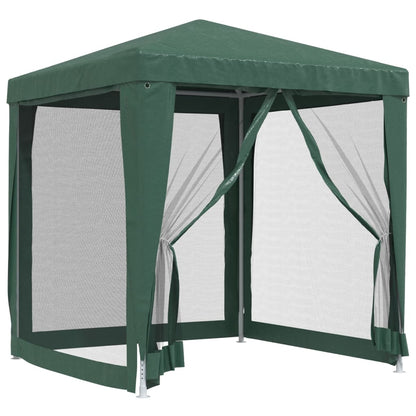 Tenda per Feste con 4 Pareti Laterali in Rete Verde 2x2 m HDPE | homemem39