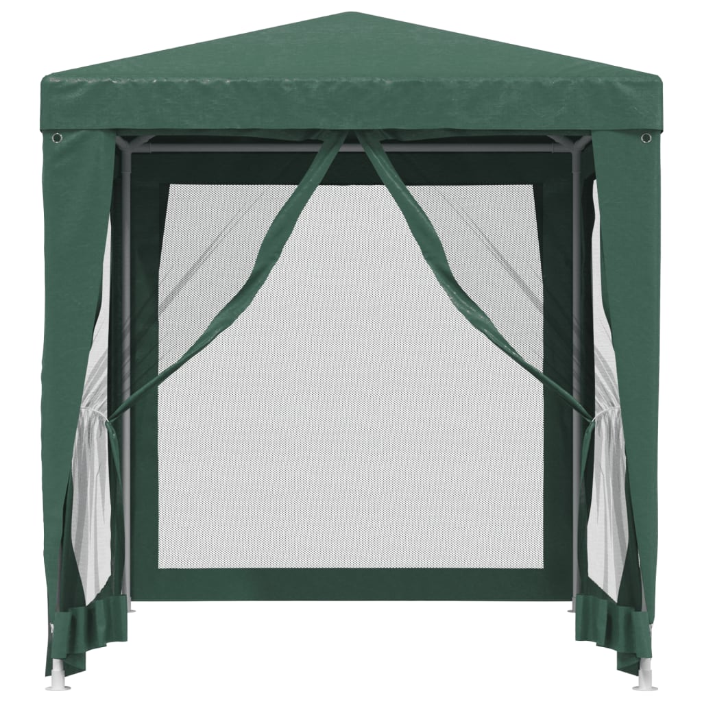 Tenda per Feste con 4 Pareti Laterali in Rete Verde 2x2 m HDPE | homemem39
